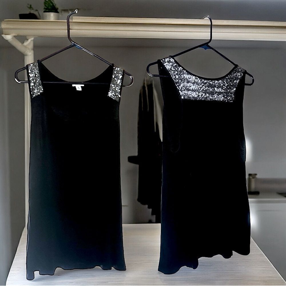 Old Navy l Black w/ Silver Sequin Tank Top l XL l EUC